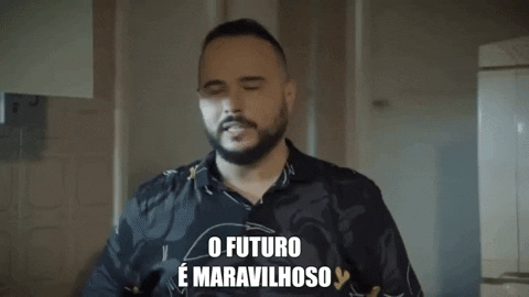 Gif com o escrito na tela “o futuro é maravilhoso” para ilustrar como o futuro do SEO é vantajoso com a IA do Google