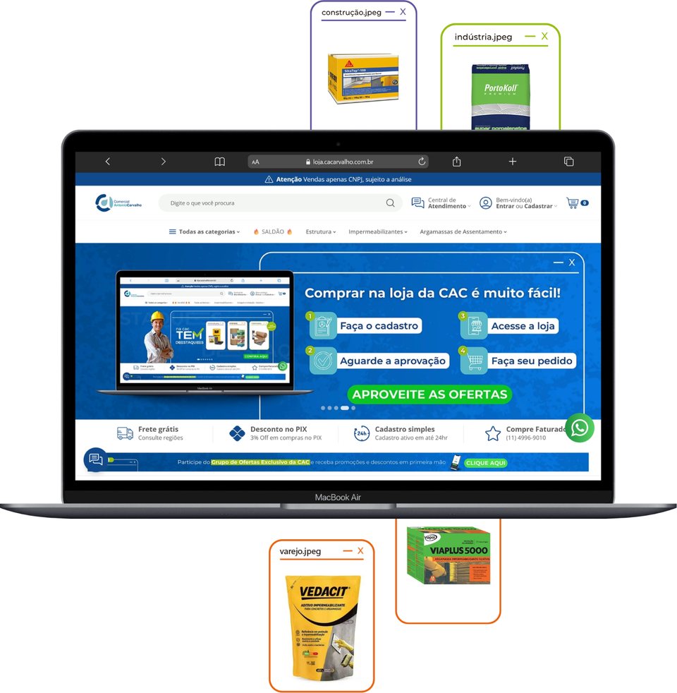 Loja online da Comercial Carvalho