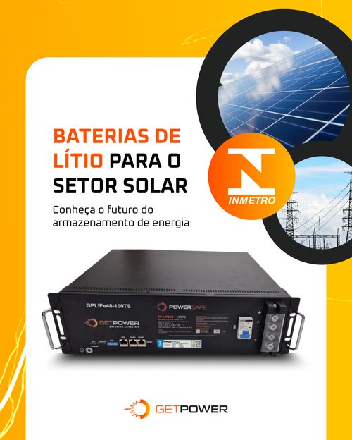 Criativo Getpower — baterias de lítio para o setor solar