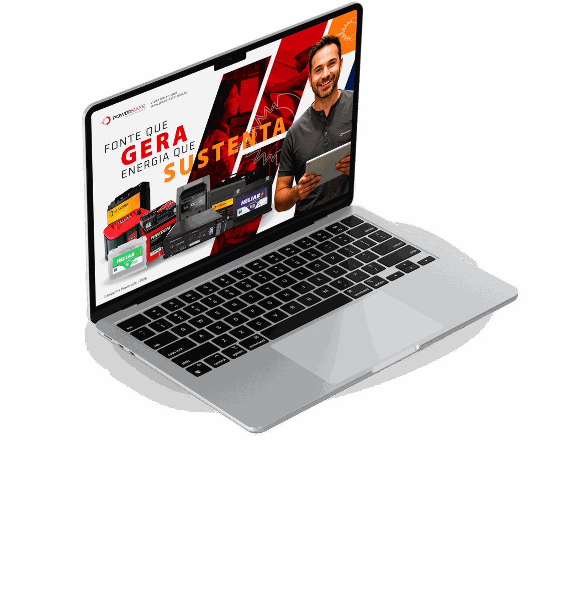 Materiais de branding desenvolvidos para a Powersafe