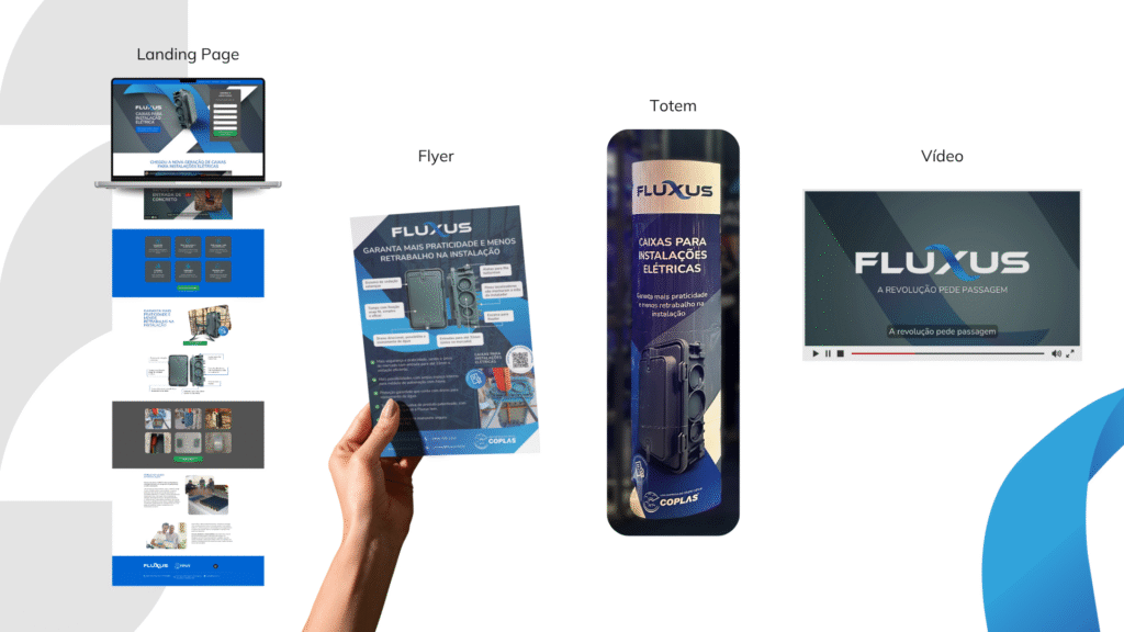 Lançamento de marca com materiais OFF de divulgação 
