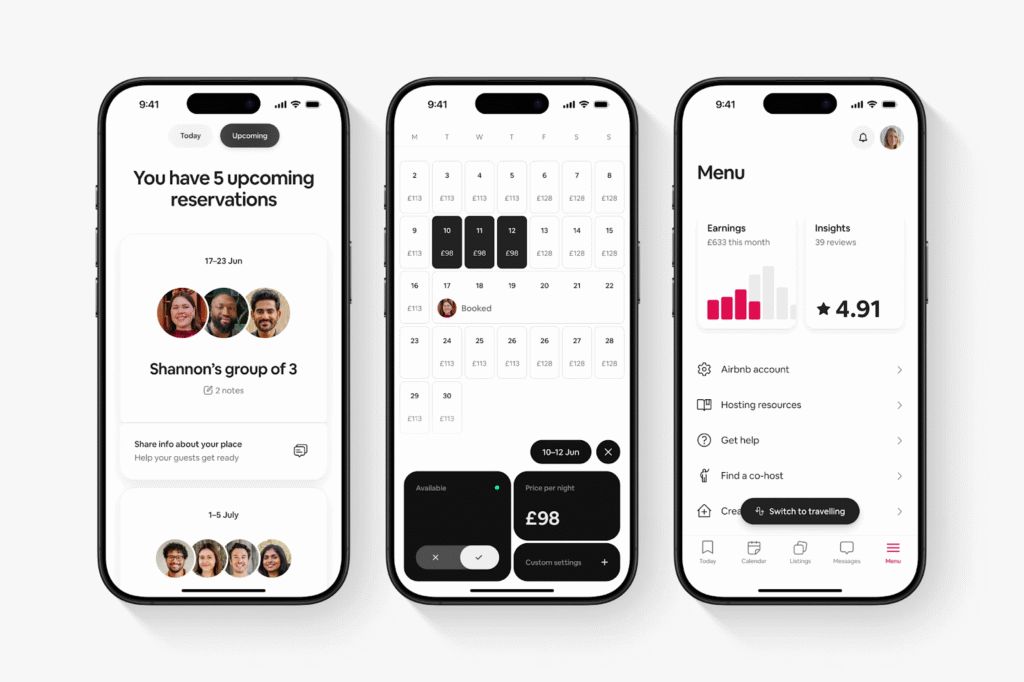 interface UI Design Airbnb