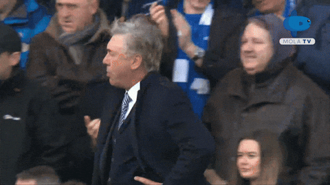 Ancelotti em campo, representando que o CMO é como o técnico de um time